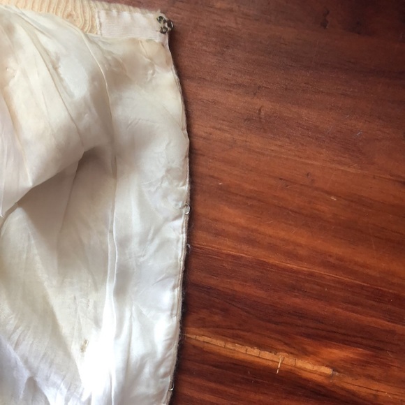 VINTAGE Glitter Sequin Champagne Hook & Eye Clasp Cardigan Women's Small - Picture 11 of 14